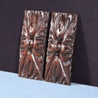 Pair Of 6  French Antique Highly Carved Corbels trim brackets Solid Oak Wood