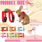 6 Pcs Adjustable Bunny Rabbit Harness With Leash Set Comfortable Small Pet Cu   