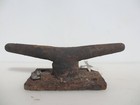 Large Vintage Iron Jetty Tie Old Deck Cleat Dock Boat Rope Holder Antique Ship