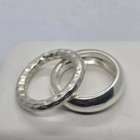 Solid 925 Sterling Silver Dual Band Ring Statement Handmade Gift Ring All Size