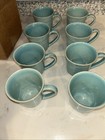  8  Pottery Barn Cambria Ocean Turquoise Mugs cups
