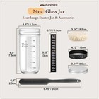 Sourdough Starter Jar  24 Oz Sourdough Starter Kit With Date Marked Feeding Band