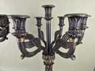 Vintage French Empire Neoclassical Revival Candelabras 28 5  Brass Bronze Marble