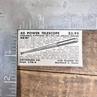 1952 Criterion Co  60 Power Telescope Vintage Print Ad Hartford Connecticut