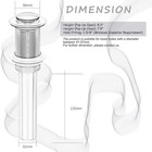 All Metal Brass Pop Up Sink Drain Without Overflow  Brushed Nickel