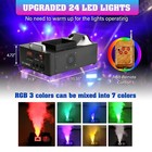 2pcs Fog Smoke Machine Dmx Rgb 24led Stage Light Effect Vertical Sprayer Remote