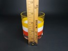 1 Vintage George Briard Orange Yellow White Stripped Drinking Glass Tumbler