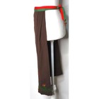 Handmade Apron Women Adjustable Brown Vintage Floral Embroidered