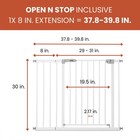 Hauck Pressure Mounted Baby Safety Gate With 8  Extension  White  open Box 