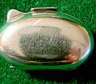 Vtg Estate Silver Pill Box Made In Italy Clam Style 800 Silver 40s 1 x 3 4  5 7g