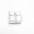  4-pk  Chilling Ice Cubes Reusable Stainless Steel For Whiskey Wine Beverage 