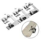 3-piece Rolled Hem Foot Presser Set For Domestic Sewing Machine Brother Singer