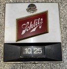 Vintage Schlitz Beer Mid Century Advertising Flip Clock For Parts And Repair