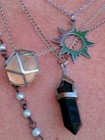 Three Forces One Keeper Sun Light Dark Layered Talisman Necklace Set Ooak