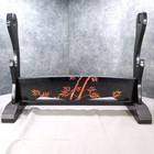 Katana Kake Japanese Wooden Assembled Type Sword Rack 3 Hooks W17 7  d7 1  h12 6in