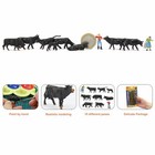36pcs Model Trains Ho Scale 1 87 Painted Black Cows Cattle Shepherd Farm Animals