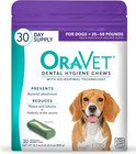  2 Pack  Oravet Dental Hygiene Chews For Medium Dogs 25-50 Lbs Purple Pouch