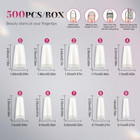 500pcs Soft Gel False Nails Tips - Half Cover Acrylic Nail Tips 10 Sizes Lady Fr