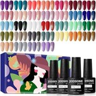 36 Pcs Gel Nail Polish Set-32 Colors Gel Polish Kit Base Coat Multicolor