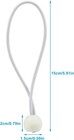 50 Pcs Ball Bungee Cords 6 Inch Tarp Ball Bungee Ties Heavy Duty Canopy White