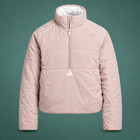 New Adidas Women s Twistweave Quarter Zip Golf Pullover Jacket Wonder Taupe L