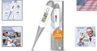 Compact Gray Digital Thermometer For Quick Readings - Reusable For All Ages