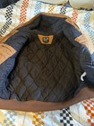 Carhartt Brown Canvas Hooded Jacket 2xl Loose Fit Oj0140-m Vintage Y2k Look 
