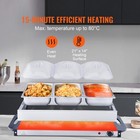 Electric Food Buffet Server 25 6  X 15  Warming Tray W  3 Pans Food Warmer