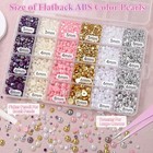 9000pcs Flatback Pearls For Crafting  Silver Gold White Nail Half Pearls Set-3