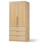 Armoire Wardrobe Closet With 3 Drawers Wardrobe Cabinet 31 5   l X 19 7   w X 69 5   h