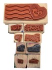 Lot Of 9 Vintage To   From To Address Letter Envelope Wood Mount Rubber Stamps