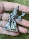Vtg Rare Model W Sword Spoontiques The Wizard Merlin Pewter With Crystal Ball