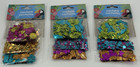 Lot Of 3 Confetti Tropical Flamingos Palm Trees Suns Circles Dots Multicolor