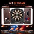 All-in-one Dartboard And Cabinet Set With Electronic Scoring Features