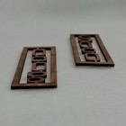 1 12 Scale Miniature Mid Century Modern Wall Art Set Of 2 Wood Plaques Dollhouse