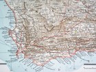 1910 Original Antique Map Of South Africa Capetown   German West Africa Namibia