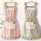 Floral Cute Apron Smock Pocket Lace Princess Dinner Cooking Bar Pinafore