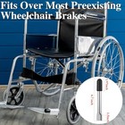 Wheelchair Brake Handle Extensions - 1 Pair  Easy Grip  Adjustable Length