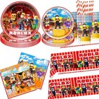 Roblox Birthday Party Decor Set Game Tableware Gift Bag Tablecloth Balloon Cake