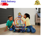 Hot Wheels Mega Loop Garage Playset Car   Helicopter Toy Stunt Track Play Set