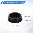 Silicone Hole Plugs Round Rubber Stopper For 47mm 1 85  Hole Black