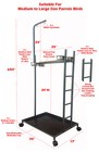 X-large Parrot Bird Play Wood Perch Play Gym Play Ground Climbing Ladder Stand