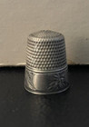 Vintage Sterling Silver Sewing Thimble Floral Berries Hallmark  10