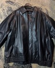 Vintage Gianni Ferrara Black Leather Jacket Xxl 90s