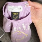 Zara Girls Nirvana Purple Graphic T-shirt Crew Neck Size 4 Years 104 Cm