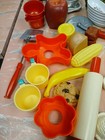 Vintage Mixed Lot 55 Pcs Kids Pretend Play Food Kitchen Cooking Toys Accessories