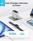 Anker Laptop Charger 140w Usb-c 4-ports Advanced Gan Power Adapter Touch Control