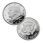 2024 Trump Commemorative Coin 47th President Metal Silvery Color Coin Gift 40mm 