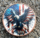  2  1 Oz  999 Copper Eagle Rounds Colorized Usa Flag Design - Freedom   Strength