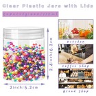 Panxxsen 20 Pack 4oz Clear Plastic Jars With Lids 115ml Wide-mouth Refillable St